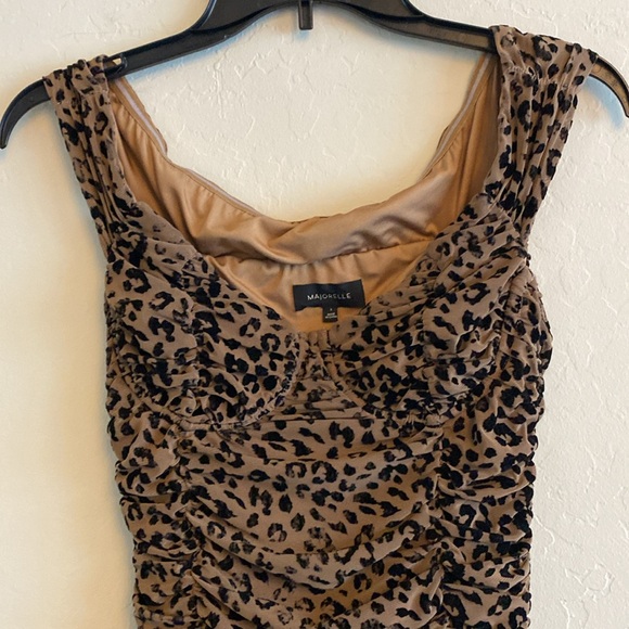 MAJORELLE Tabitha Midi Dress in Tan Leopard S - Picture 13 of 17